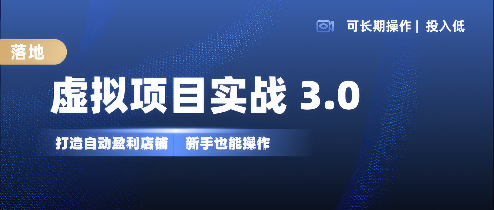 虚拟项目实操落地 3.0,新手轻松上手，单品月入1W+-中创项目网