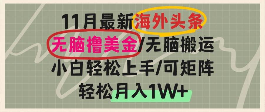 （13390期）海外头条，无脑搬运撸美金，小白轻松上手，可矩阵操作，轻松月入1W+-中创项目网