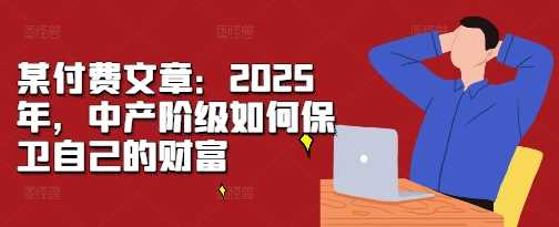某付费文章：2025年，中产阶级如何保卫自己的财富-中创项目网