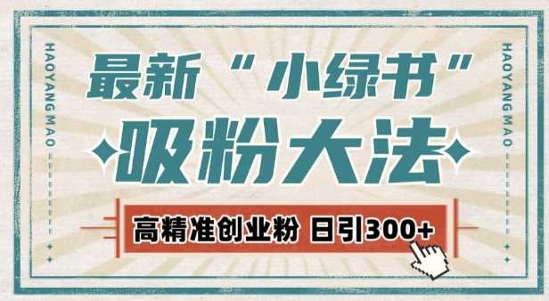 最新自动化“吸粉术”，小绿书激活私域流量，每日轻松吸引300+高质精准粉!-中创项目网