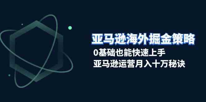 亚马逊海外掘金策略，0基础也能快速上手，亚马逊运营月入十万秘诀-中创项目网