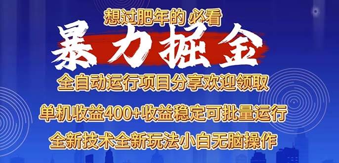 （13675期）2025暴力掘金项目，想过肥年必看！-中创项目网