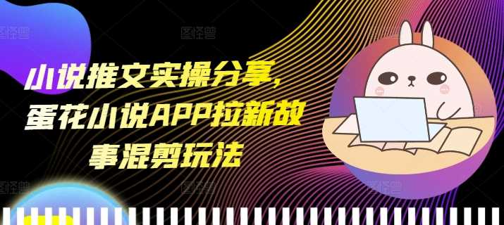 小说推文实操分享，蛋花小说APP拉新故事混剪玩法-中创项目网