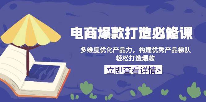 （13689期）电商爆款打造必修课：多维度优化产品力，构建优秀产品梯队，轻松打造爆款-中创项目网