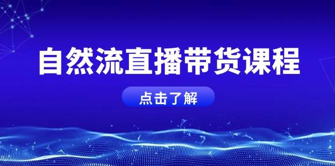 （13809期）自然流直播带货课程，结合微付费起号，打造运营主播，提升个人能力-中创项目网