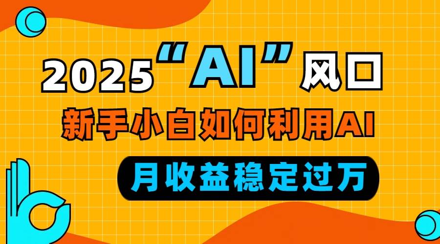 （13821期）2025“ AI ”风口，新手小白如何利用ai，每月收益稳定过万-中创项目网
