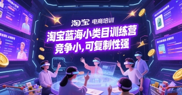 淘宝蓝海小类目训练营， 竞争小，可复制性强-中创项目网