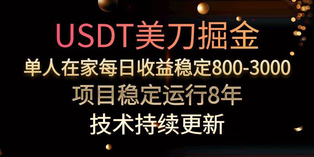 （15527期）USDT美刀掘金，单人每日收益800-3000，稳定运行8年-中创项目网