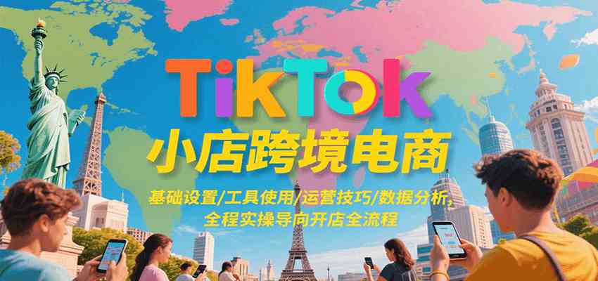 TikTok小店跨境电商，基础设置/工具使用/运营技巧/数据分析，全程实操导向开店全流程-中创项目网