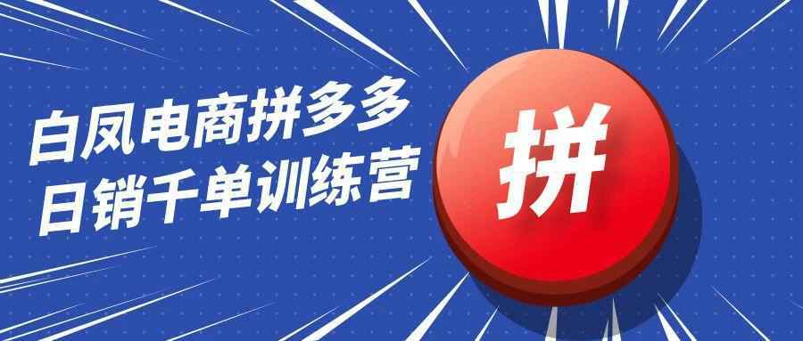白凤电商拼多多日销千单训练营-中创项目网