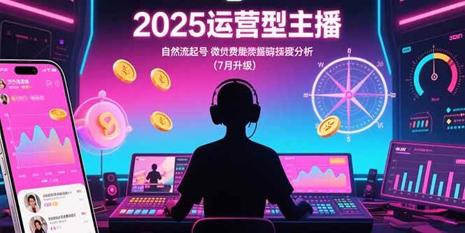 （15508期）2025运营型主播：自然流起号，微付费投放技巧，罗盘数据深度解析(7月更新)-中创项目网