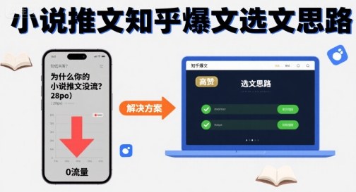 为什么你的小说推文没流量？小说推文知乎爆文选文思路-中创项目网
