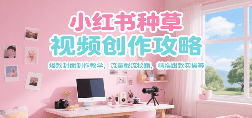 小红书种草视频创作攻略，爆款封面制作教学 ，流量截流秘籍 ，精准跟款实操等-中创项目网