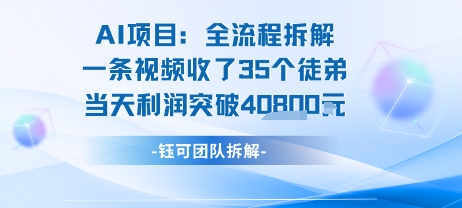 AI收徒变现闭环：一条视频收35人，日入1k+(附完整SOP)-中创项目网