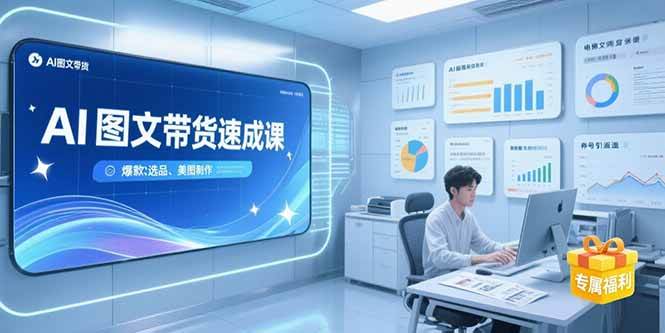 （15416期）AI图文带货速成课，养号引流秘籍，爆款选品策略，美图制作全流程-中创项目网