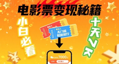 小白必看！卖电影票项目，零投入无门槛谁都能做，十天到手 7k，照做就行【揭秘】-中创项目网