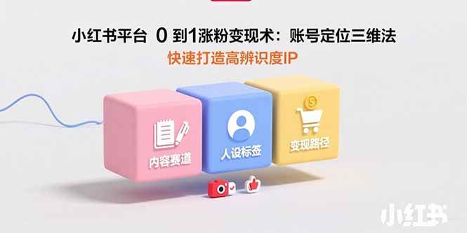 （15656期）小红书平台0到1涨粉变现术：账号定位三维法，快速打造高辨识度IP-中创项目网