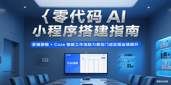零代码AI小程序搭建指南，多维表格+Coze智能工作流助力美容门店实现业绩飙升-中创项目网