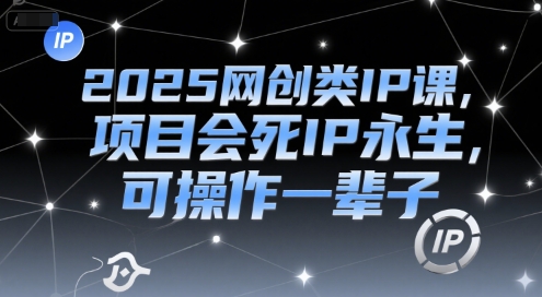2025网创类IP课，项目会死IP永生，可操作一辈子-中创项目网