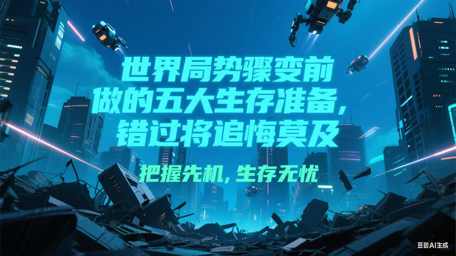 付费文章《世界局势骤变前必做的五大生存准备，错过将追悔莫及》-中创项目网