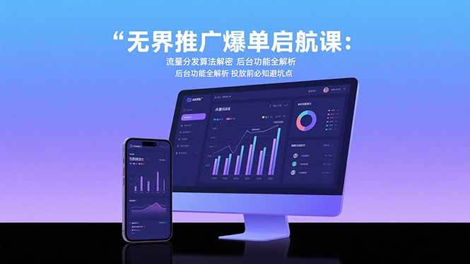 （15567期）无界推广爆单启航课：流量分发算法解密 后台功能全解析 投放前必知避坑点-中创项目网