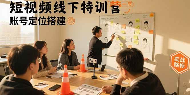 （15707期）短视频线下特训营：账号定位搭建/口播号拍摄剪辑/直播间流量入口/变现实战-中创项目网