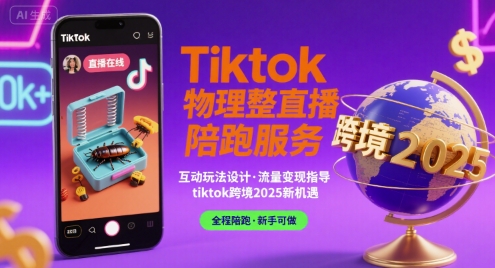 Tiktok物理整蛊直播陪跑服务-tiktok跨境2025-中创项目网