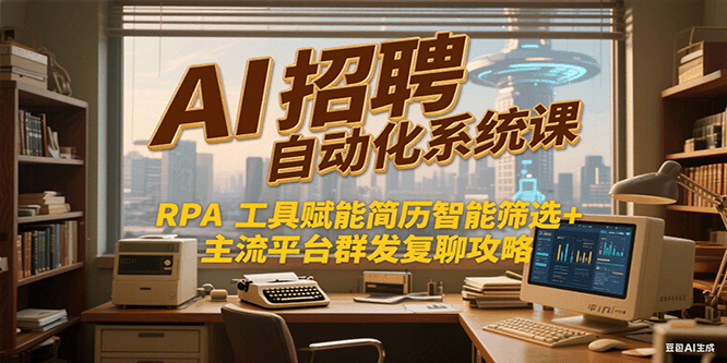AI招聘自动化系统课，RPA工具赋能简历智能筛选+主流平台群发复聊全攻略-中创项目网