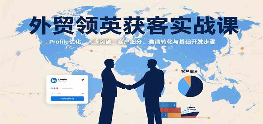 外贸领英获客实战课：Profile优化、人脉突破，客户细分、邀请转化与基础开发步骤-中创项目网
