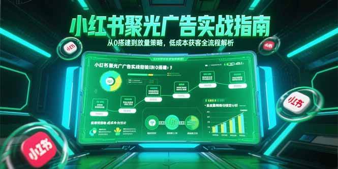 （15248期）小红书聚光广告实战指南，从0搭建到放量策略，低成本获客全流程解析-中创项目网