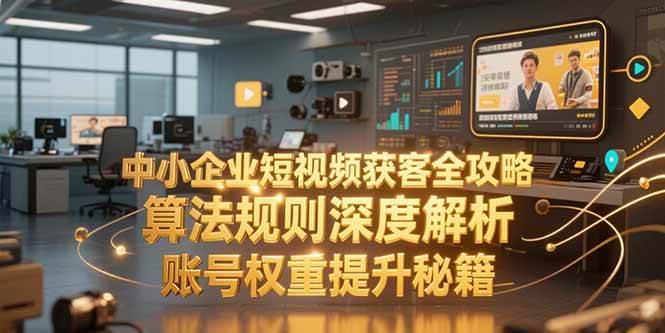 （15326期）中小企业短视频获客全攻略，算法规则深度解析，账号权重提升秘籍-中创项目网