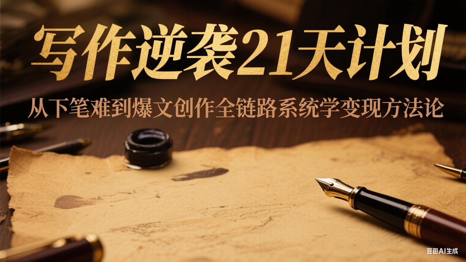 写作逆袭21天计划：从下笔难到爆文创作全链路系统学变现方法论-中创项目网