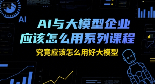 AI与大模型企业应该怎么用系列课程，究竟应该怎么用好大模型-中创项目网