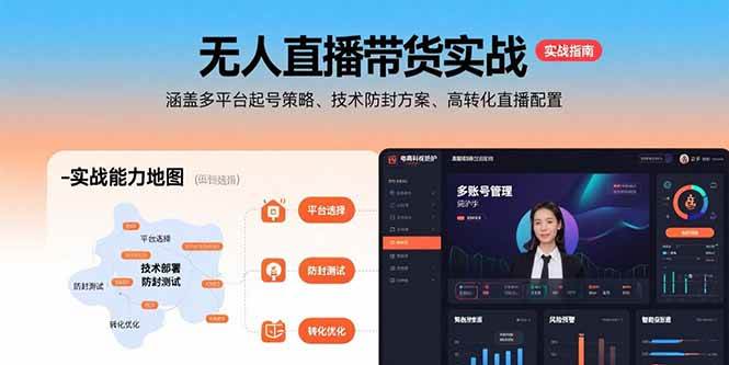 （15622期）无人直播带货实战，涵盖多平台起号策略、技术防封方案、高转化直播配置-中创项目网