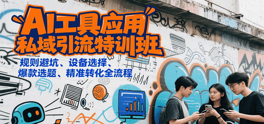 AI工具应用私域引流特训班，规则避坑、设备选择、爆款选题、精准转化全流程-中创项目网