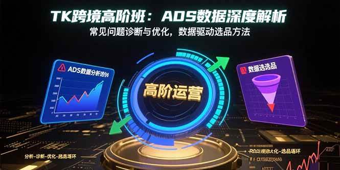 （15809期）TK跨境高阶班：ADS数据深度解析，常见问题诊断与优化，数据驱动选品方法-中创项目网
