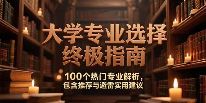 （15261期）付费文：大学专业选择终极指南,100个热门专业解析,包含推荐与避雷实用建议-中创项目网