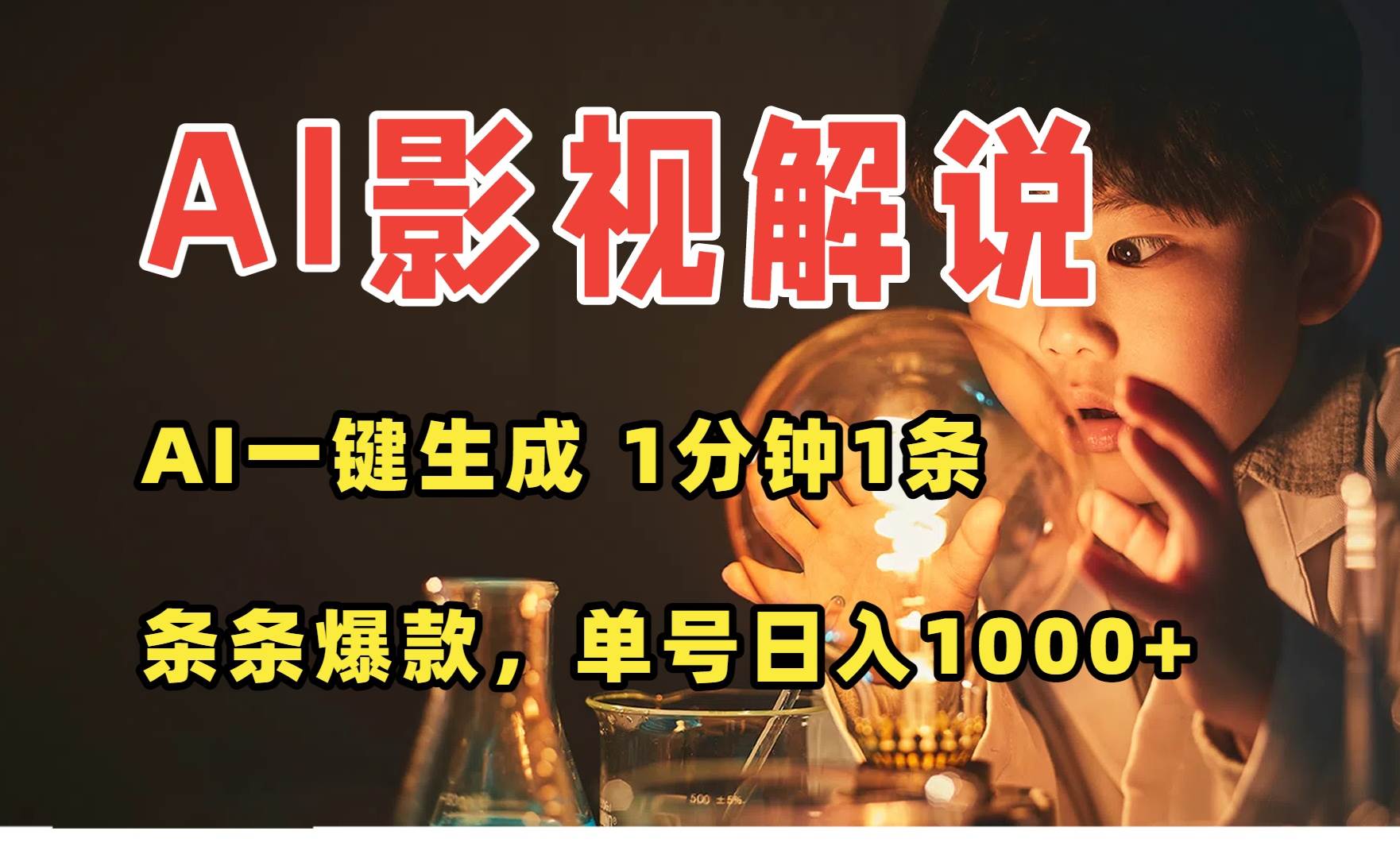 （15730期）AI一键生成影视解说视频，无需剪辑1分钟1条，条条爆款，多平台变现日入…-中创项目网