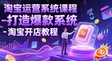淘宝运营系统课程-打造爆款系统-淘宝开店教程-中创项目网