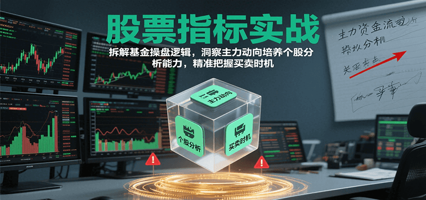 股票指标实战，拆解基金操盘逻辑，洞察主力动向培养个股分析能力，精准把握买卖时机-中创项目网