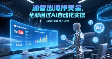 油管出海挣美金，全部通过AI自动化实操，从0到1实现月入过W-中创项目网