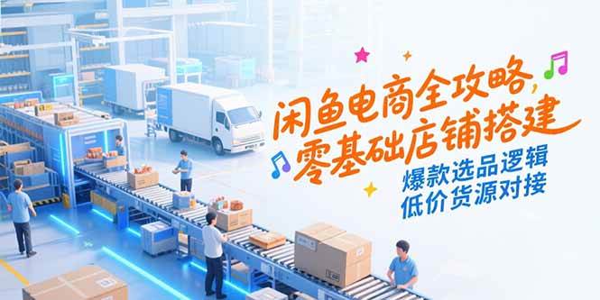 （15325期）闲鱼电商全攻略，零基础店铺搭建，爆款选品逻辑，低价货源对接-中创项目网