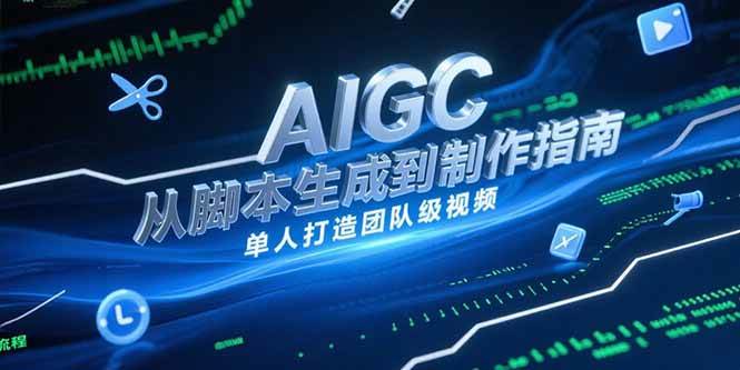 （15170期）AIGC视频制作指南，从脚本生成到剪辑全流程，单人打造团队级视频-中创项目网