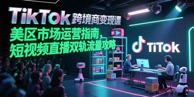 （15344期）TikTok跨境电商变现课，美区市场运营指南，短视频直播双轨流量攻略-中创项目网