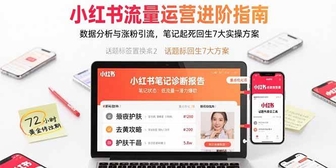 （15827期）小红书流量运营进阶指南，数据分析与涨粉引流，笔记起死回生7大实操方案-中创项目网