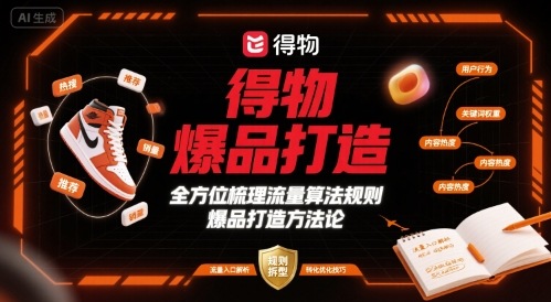 得物爆品打造，全方位梳理得物流量算法规则爆品打造规则-中创项目网