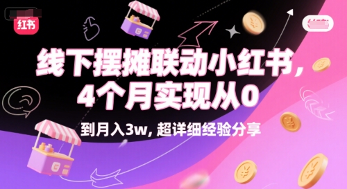 线下摆摊联动小红书，4 个月实现从 0 到月入3w，超详细经验分享-中创项目网