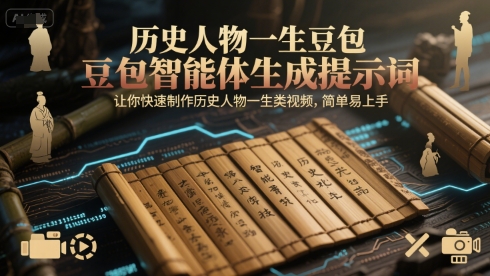 历史人物一生豆包智能体生成提示词，让你快速制作历史人物一生类视频，简单易上手-中创项目网