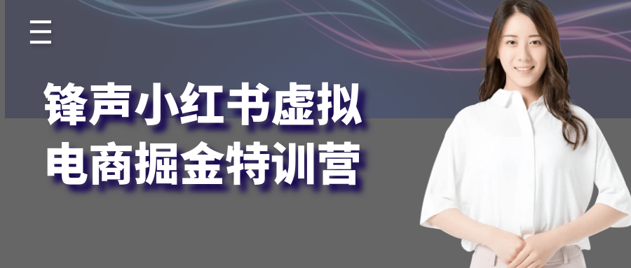 锋声小红书虚拟电商掘金特训营-中创项目网