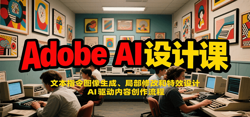 Adobe AI设计课：文本指令图像生成、局部修改和特效设计，AI驱动内容创作流程-中创项目网